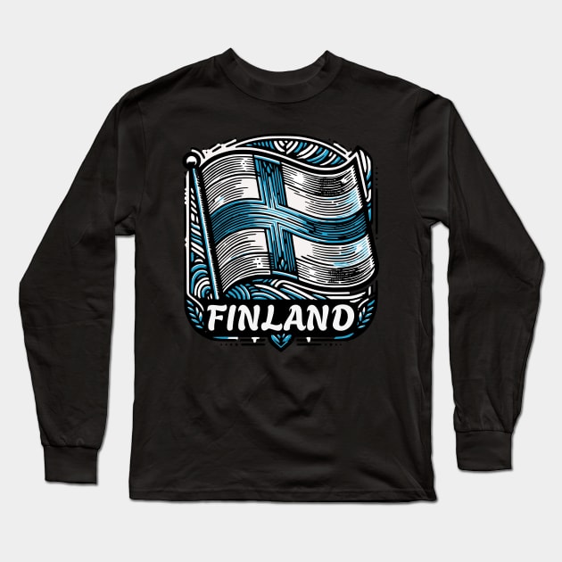 Finland Long Sleeve T-Shirt by Norse Magic